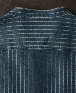 Best 9 oz Wabash Striped Indigo Work Shirt Long Sleeve Shirts | Shirts