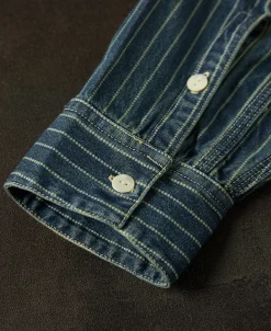 Best 9 oz Wabash Striped Indigo Work Shirt Long Sleeve Shirts | Shirts