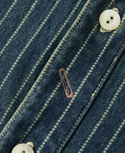 Best 9 oz Wabash Striped Indigo Work Shirt Long Sleeve Shirts | Shirts