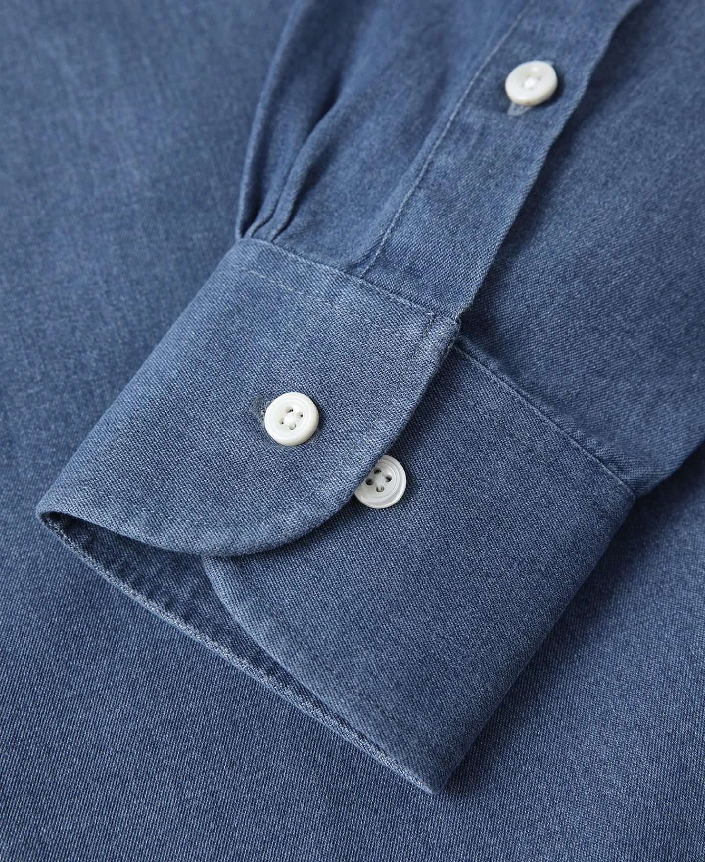 Sale 6.5 oz Washed Denim Button-Down Collar Shirt Denim | Long Sleeve Shirts