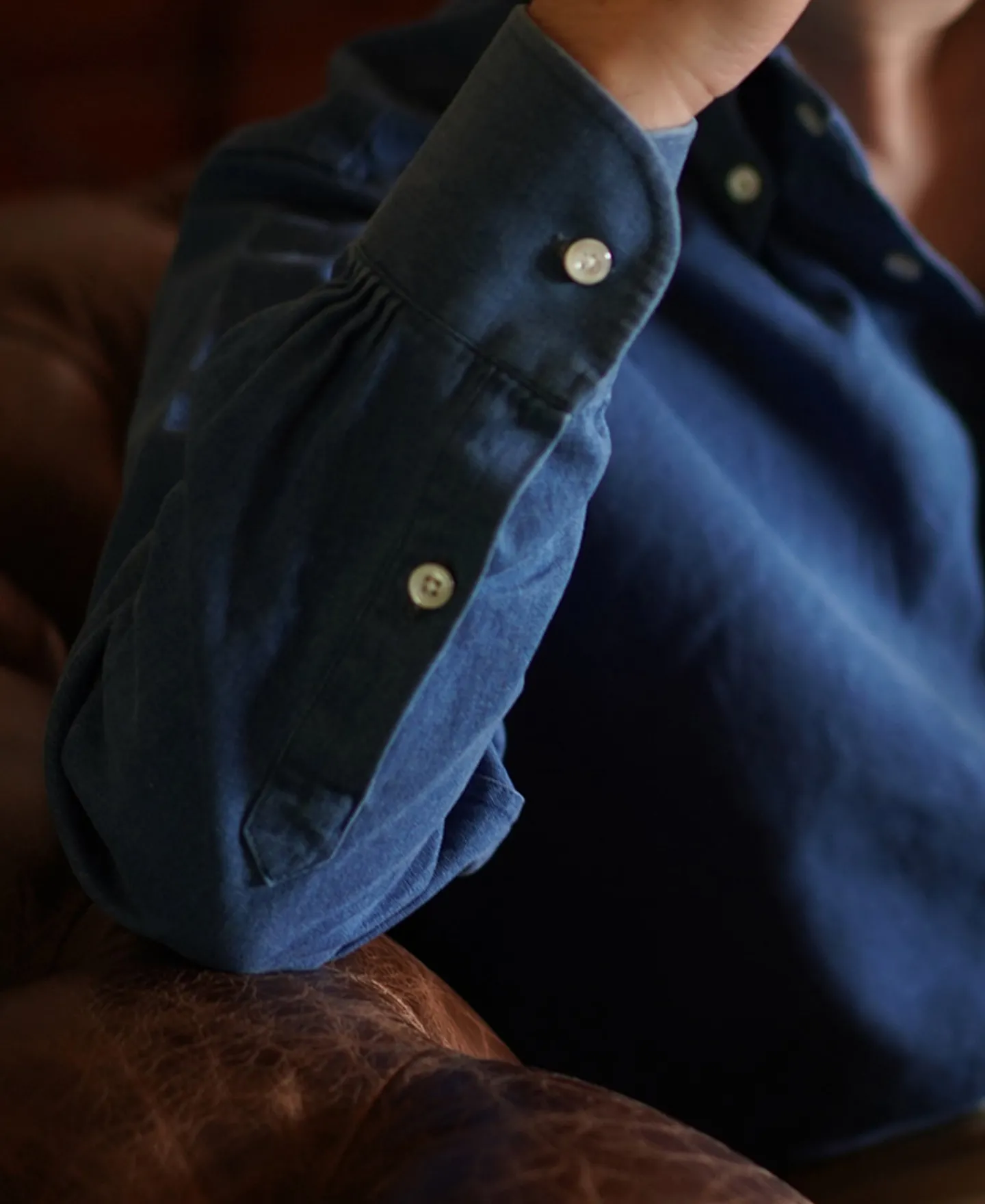 Sale 6.5 oz Washed Denim Button-Down Collar Shirt Denim | Long Sleeve Shirts