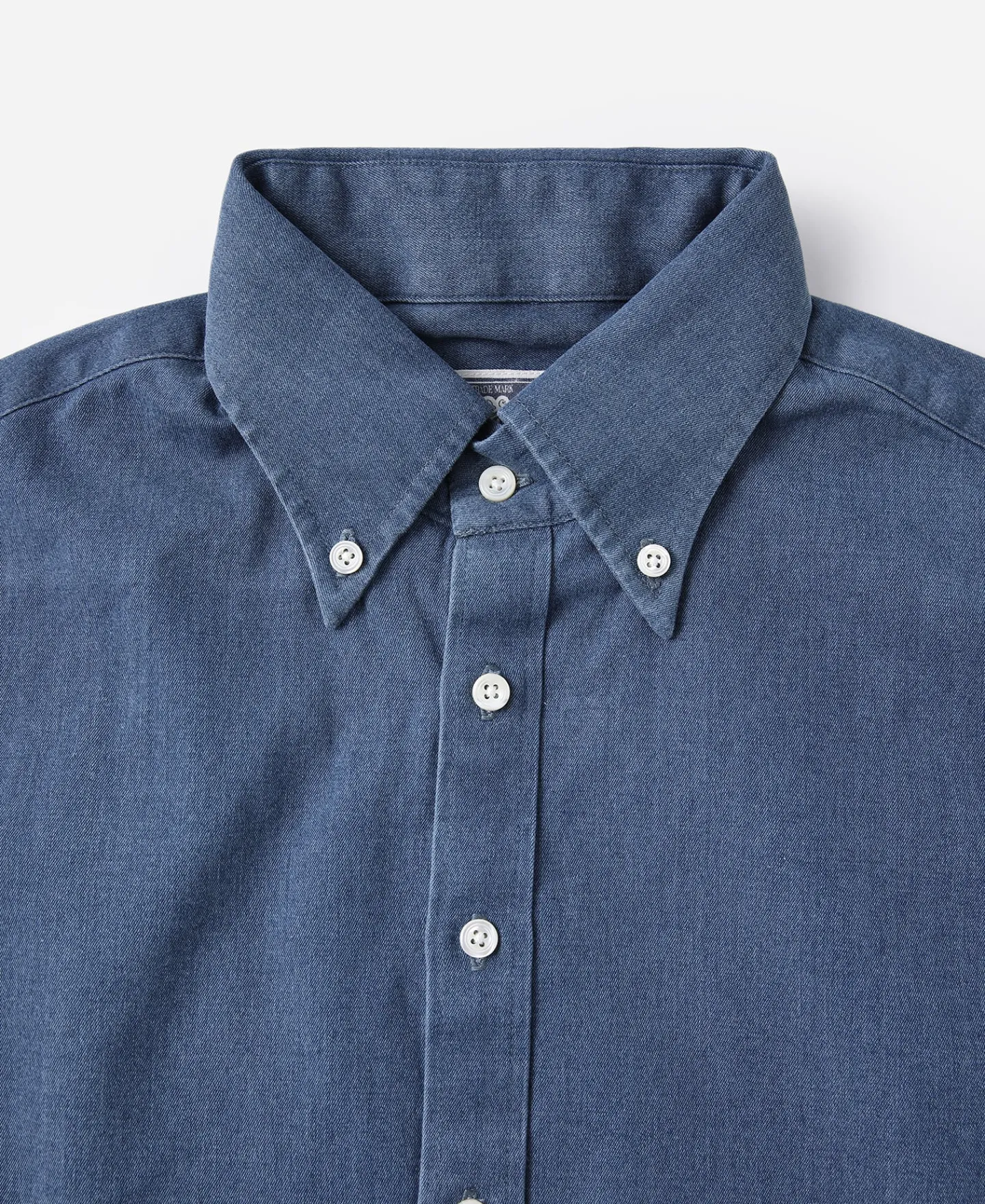 Sale 6.5 oz Washed Denim Button-Down Collar Shirt Denim | Long Sleeve Shirts