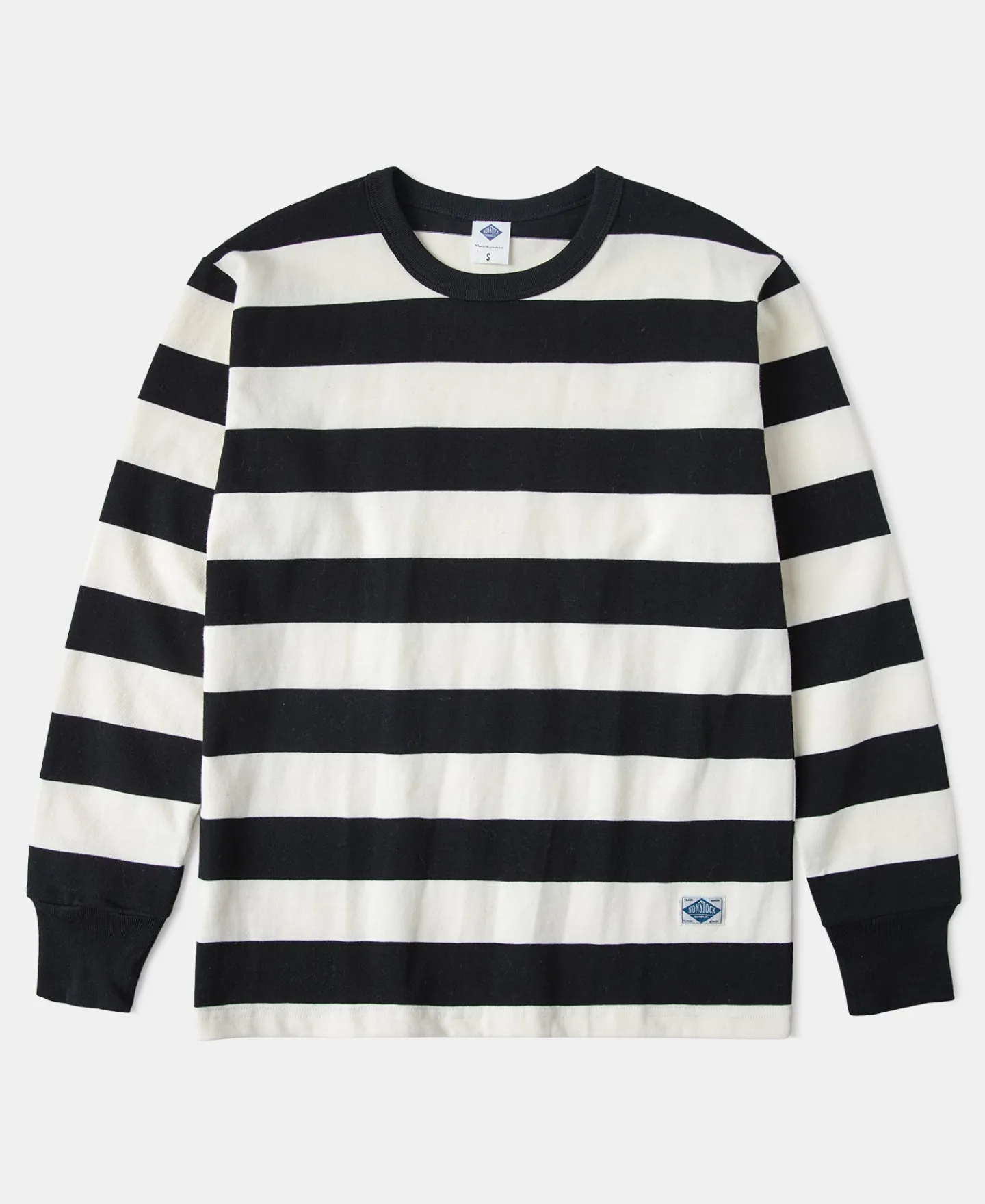 Outlet 9 oz Wide Striped Long Sleeve T-Shirt Long Sleeve T-Shirts | T-shirts