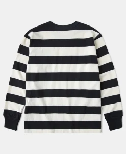 Outlet 9 oz Wide Striped Long Sleeve T-Shirt Long Sleeve T-Shirts | T-shirts