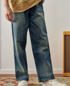 New Paint-Splatter Straight-Leg Jeans Jeans | Denim