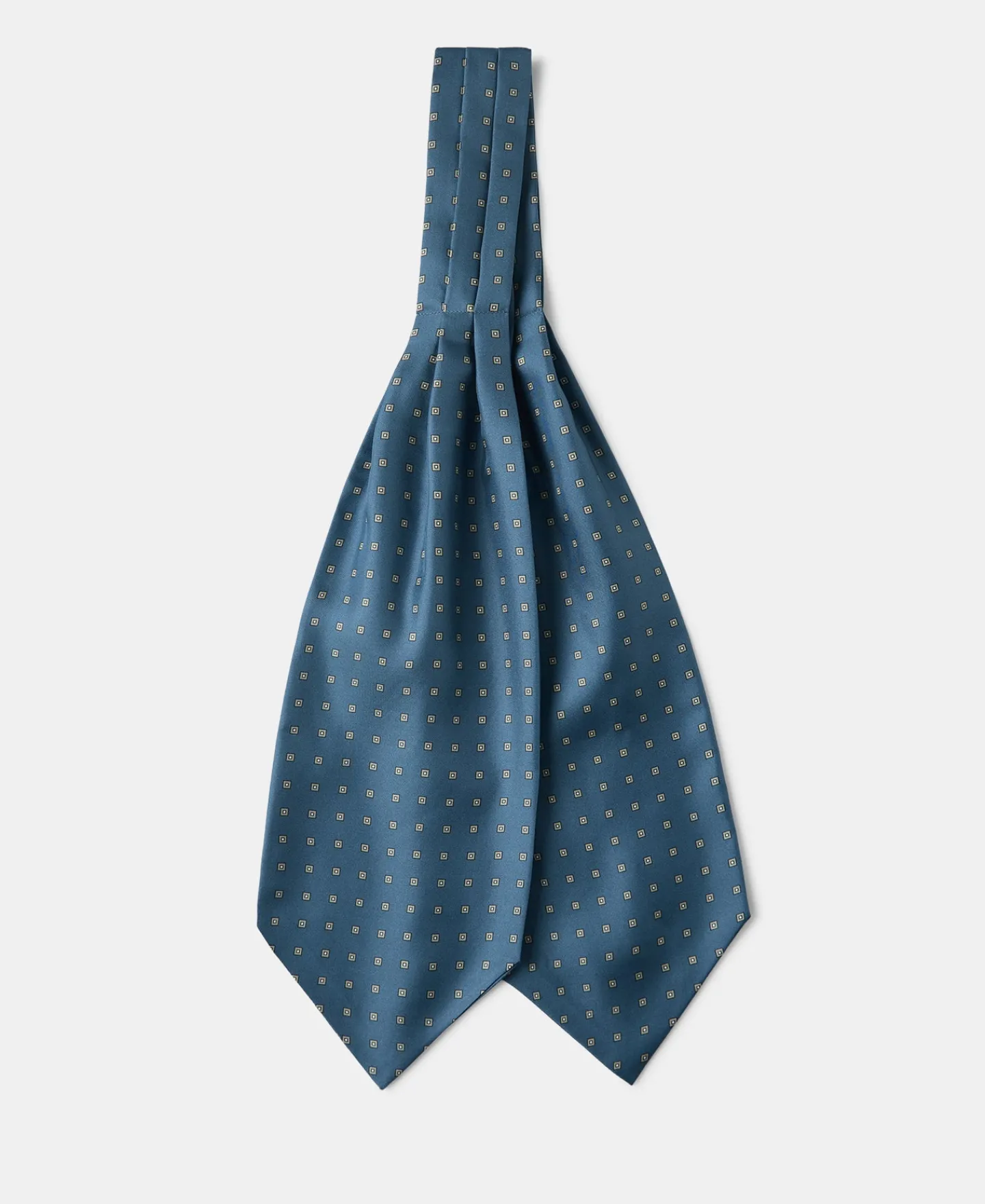 New Printed Silk Ascot Tie - Blue Ties&pocket Squares