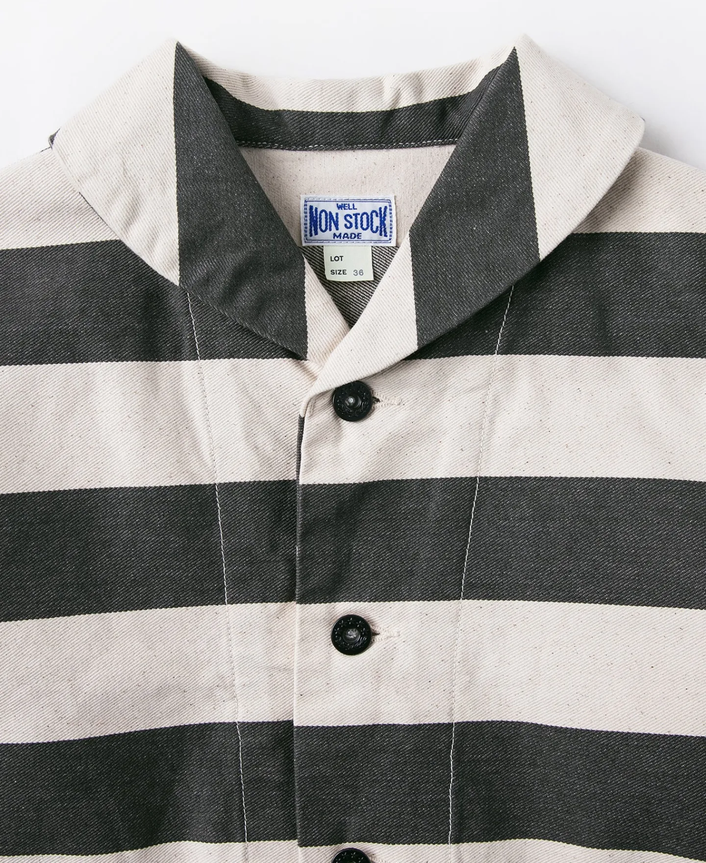 Discount Prison Stripe Shawl Collar Coverall Jacket Jackets&coats