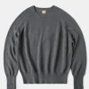 Discount Pullover Crew Neck Cotton&Wool Knit Sweater - Light Gray Knitwear&sweaters