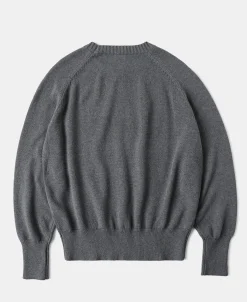 Discount Pullover Crew Neck Cotton&Wool Knit Sweater - Light Gray Knitwear&sweaters