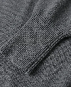 Discount Pullover Crew Neck Cotton&Wool Knit Sweater - Light Gray Knitwear&sweaters