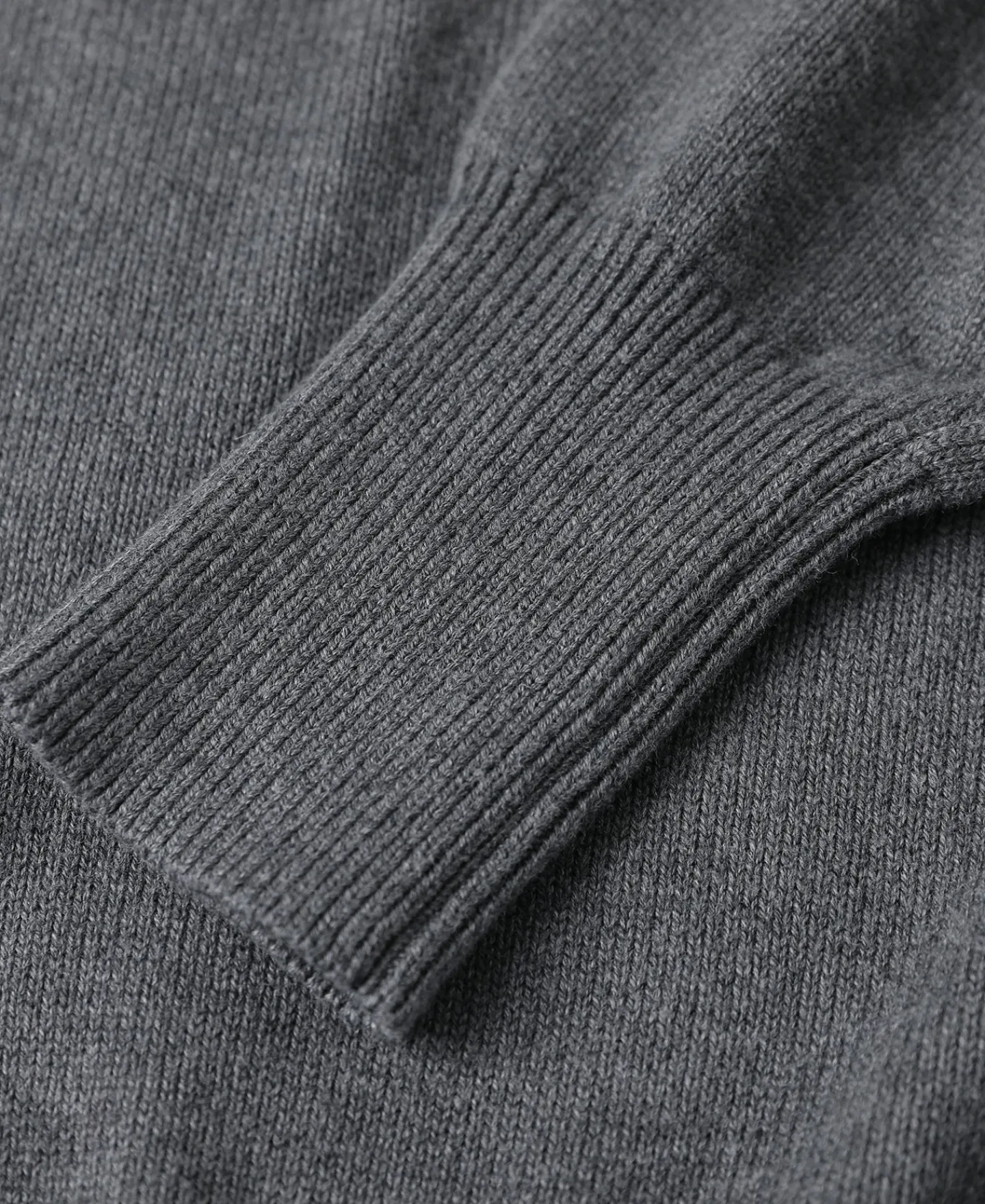 Discount Pullover Crew Neck Cotton&Wool Knit Sweater - Light Gray Knitwear&sweaters