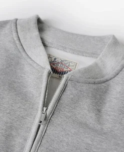 Outlet Racing Half-Zip Heavyweight Fleece Sweatshirt - Gray Sweatshirts&hoodies