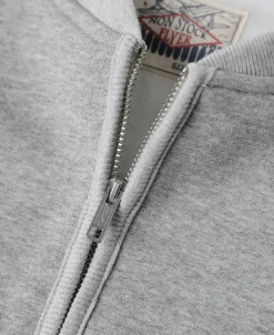 Outlet Racing Half-Zip Heavyweight Fleece Sweatshirt - Gray Sweatshirts&hoodies