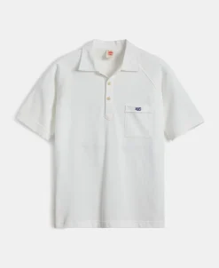 Best Raglan Sleeve Cotton-Piqué Polo Shirt - White Polo Shirts | Short Sleeve T-Shirts