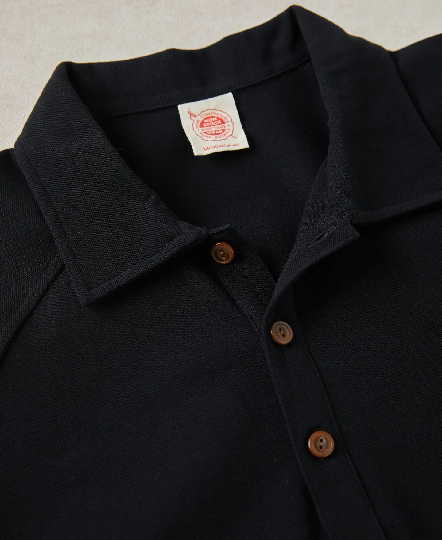Fashion Raglan Sleeve Cotton-Piqué Polo Shirt - Black Polo Shirts | Short Sleeve T-Shirts