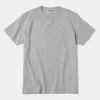 Sale Regular Fit 9.3 oz Jersey Crewneck Tubular T-Shirt - Gray Short Sleeve T-Shirts | T-shirts