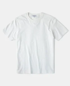 Clearance Regular Fit 9.3 oz Jersey Crewneck Tubular T-Shirt - White Short Sleeve T-Shirts | T-shirts