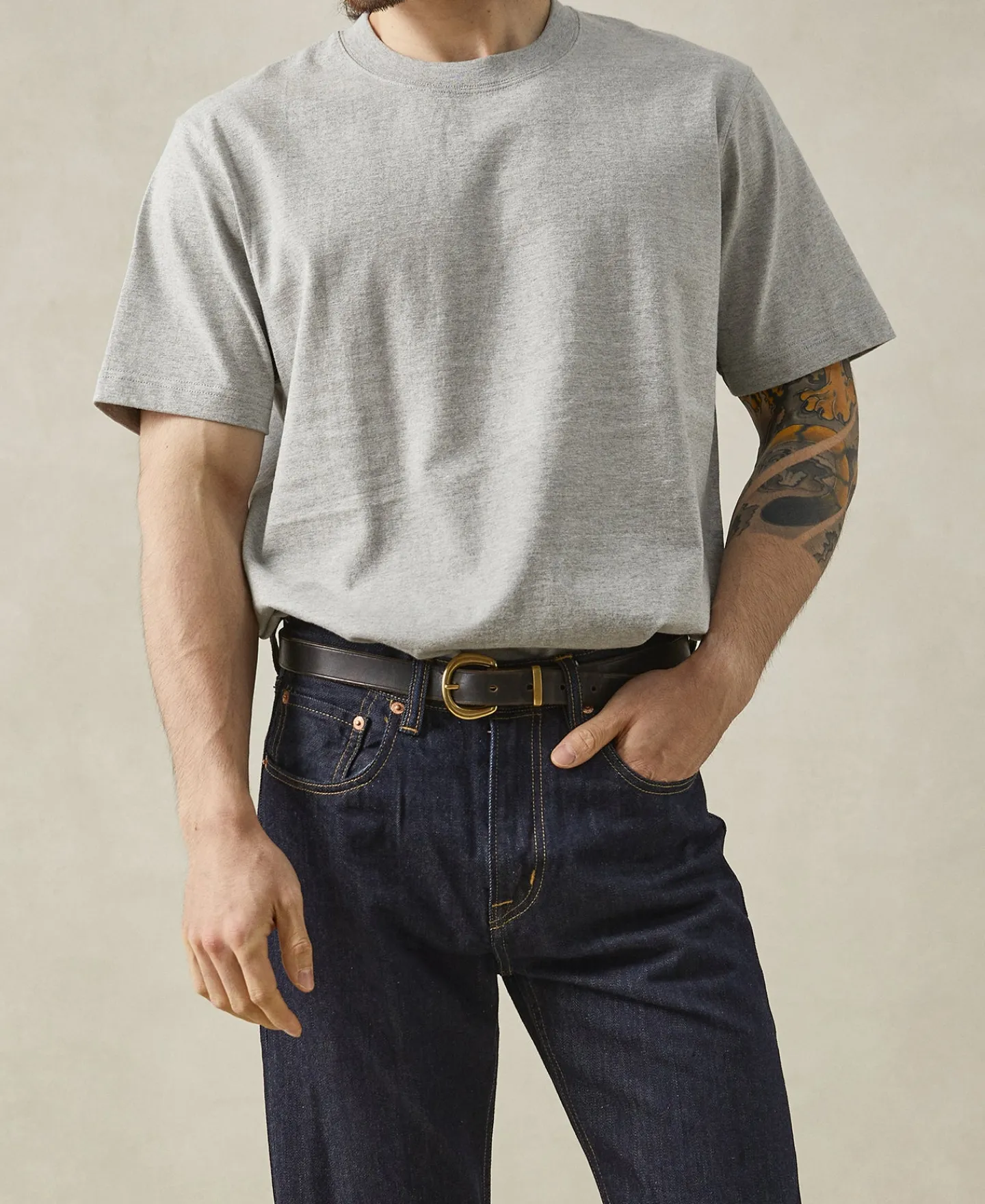 Sale Regular Fit 9.3 oz Jersey Crewneck Tubular T-Shirt - Gray Short Sleeve T-Shirts | T-shirts