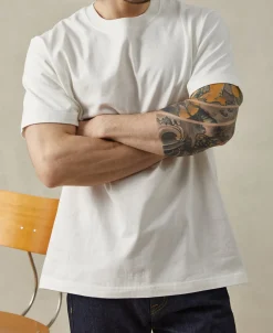 Clearance Regular Fit 9.3 oz Jersey Crewneck Tubular T-Shirt - White Short Sleeve T-Shirts | T-shirts