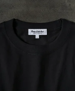 Online Regular Fit 9.3 oz Jersey Crewneck Tubular T-Shirt - Black Short Sleeve T-Shirts | T-shirts