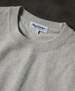 Sale Regular Fit 9.3 oz Jersey Crewneck Tubular T-Shirt - Gray Short Sleeve T-Shirts | T-shirts