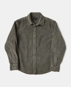 Online Regular Fit 11 Wale Corduroy Overshirt - Taupe Long Sleeve Shirts | Shirts