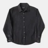 Outlet Regular Fit 11 Wale Corduroy Overshirt - Vintage Black Long Sleeve Shirts | Shirts