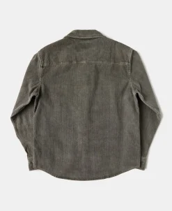Online Regular Fit 11 Wale Corduroy Overshirt - Taupe Long Sleeve Shirts | Shirts