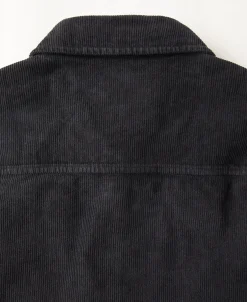 Outlet Regular Fit 11 Wale Corduroy Overshirt - Vintage Black Long Sleeve Shirts | Shirts