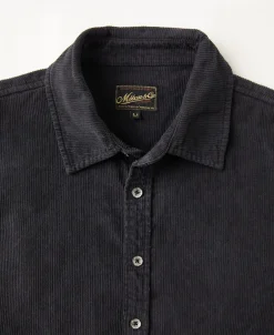 Outlet Regular Fit 11 Wale Corduroy Overshirt - Vintage Black Long Sleeve Shirts | Shirts