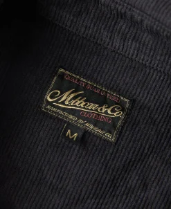 Outlet Regular Fit 11 Wale Corduroy Overshirt - Vintage Black Long Sleeve Shirts | Shirts