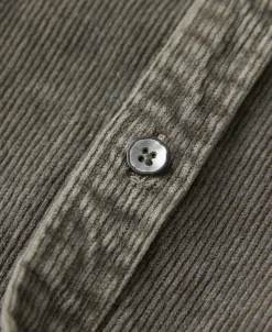 Online Regular Fit 11 Wale Corduroy Overshirt - Taupe Long Sleeve Shirts | Shirts