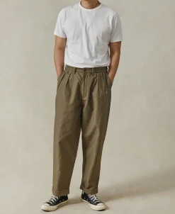 Best Relaxed Fit Two Tuck Satin Trousers Pants&trousers
