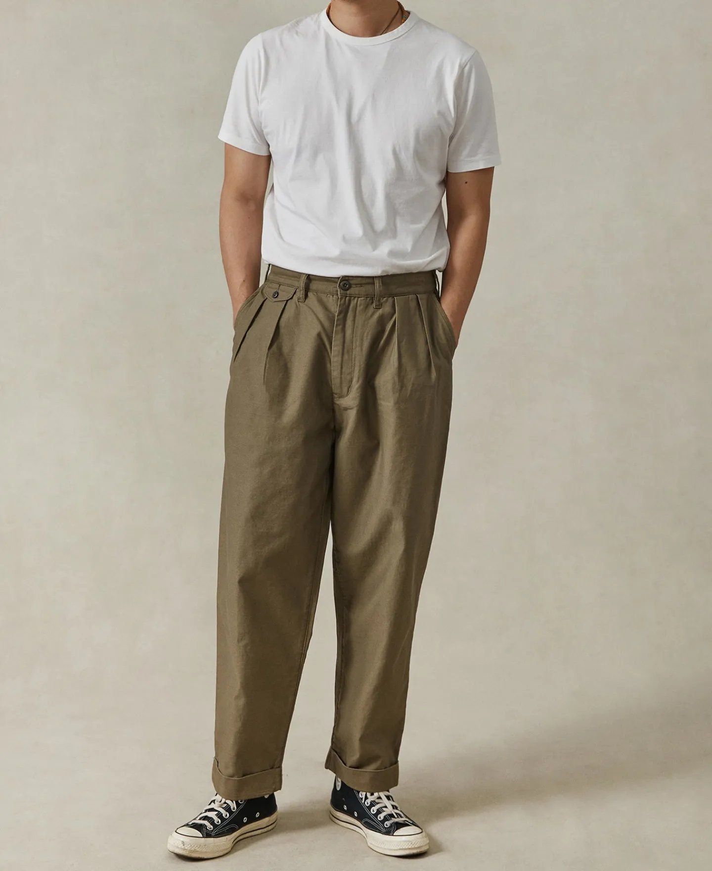Best Relaxed Fit Two Tuck Satin Trousers Pants&trousers