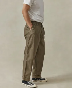 Best Relaxed Fit Two Tuck Satin Trousers Pants&trousers