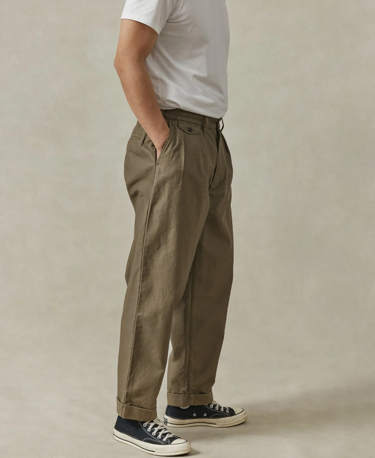 Best Relaxed Fit Two Tuck Satin Trousers Pants&trousers