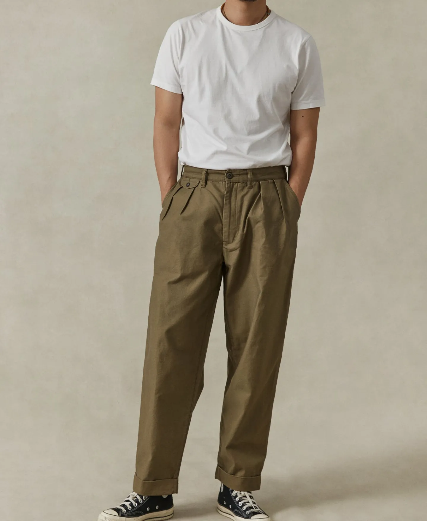 Best Relaxed Fit Two Tuck Satin Trousers Pants&trousers