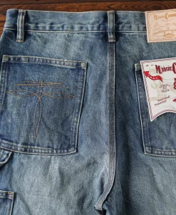 Hot Repaired Embroidered Double Knee Carpenter Jeans Jeans | Denim