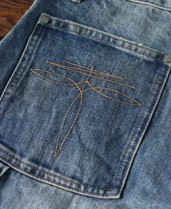Hot Repaired Embroidered Double Knee Carpenter Jeans Jeans | Denim