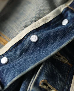 Hot Repaired Embroidered Double Knee Carpenter Jeans Jeans | Denim