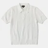 Hot Retro Knitted Jacquard Polo Shirt - White Polo Shirts | T-shirts