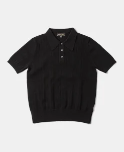 Discount Retro Knitted Jacquard Polo Shirt - Black Knitwear&sweaters | Polo Shirts