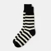 Outlet Retro Striped Cotton Socks - Black/White Socks | Tank Tops&vests&boxers