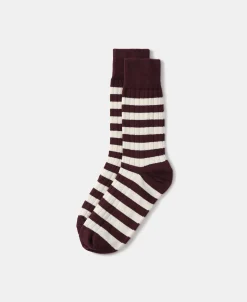 Fashion Retro Striped Cotton Socks - Red/White Socks | Tank Tops&vests&boxers