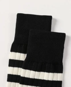 Outlet Retro Striped Cotton Socks - Black/White Socks | Tank Tops&vests&boxers