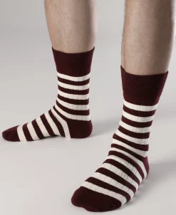 Fashion Retro Striped Cotton Socks - Red/White Socks | Tank Tops&vests&boxers