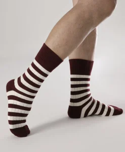 Fashion Retro Striped Cotton Socks - Red/White Socks | Tank Tops&vests&boxers