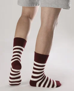 Fashion Retro Striped Cotton Socks - Red/White Socks | Tank Tops&vests&boxers