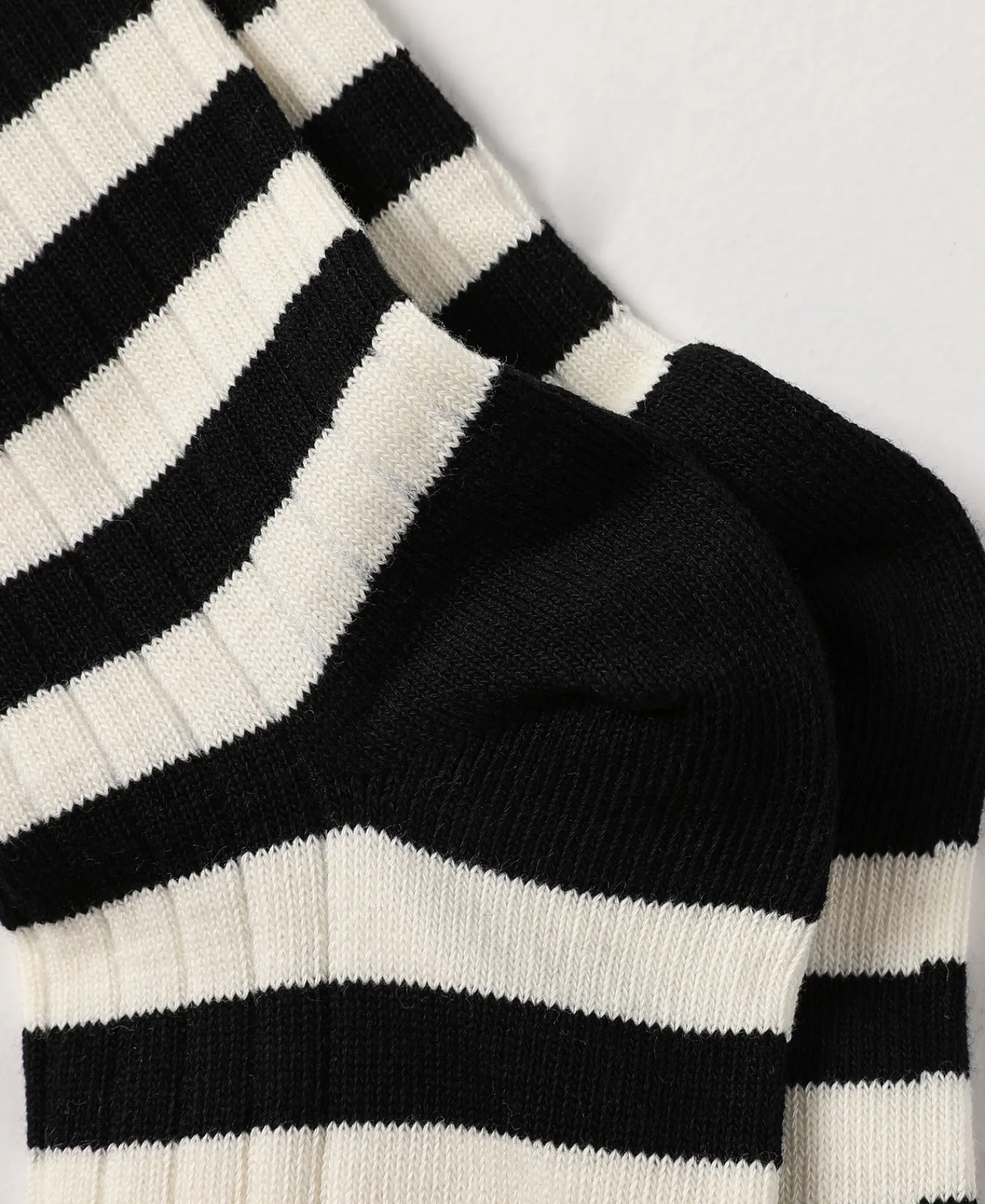 Outlet Retro Striped Cotton Socks - Black/White Socks | Tank Tops&vests&boxers