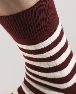 Fashion Retro Striped Cotton Socks - Red/White Socks | Tank Tops&vests&boxers